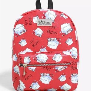 InuYasha Chibi Sit Boy! Red Mini Backpack (Y2K) Manga;Anime